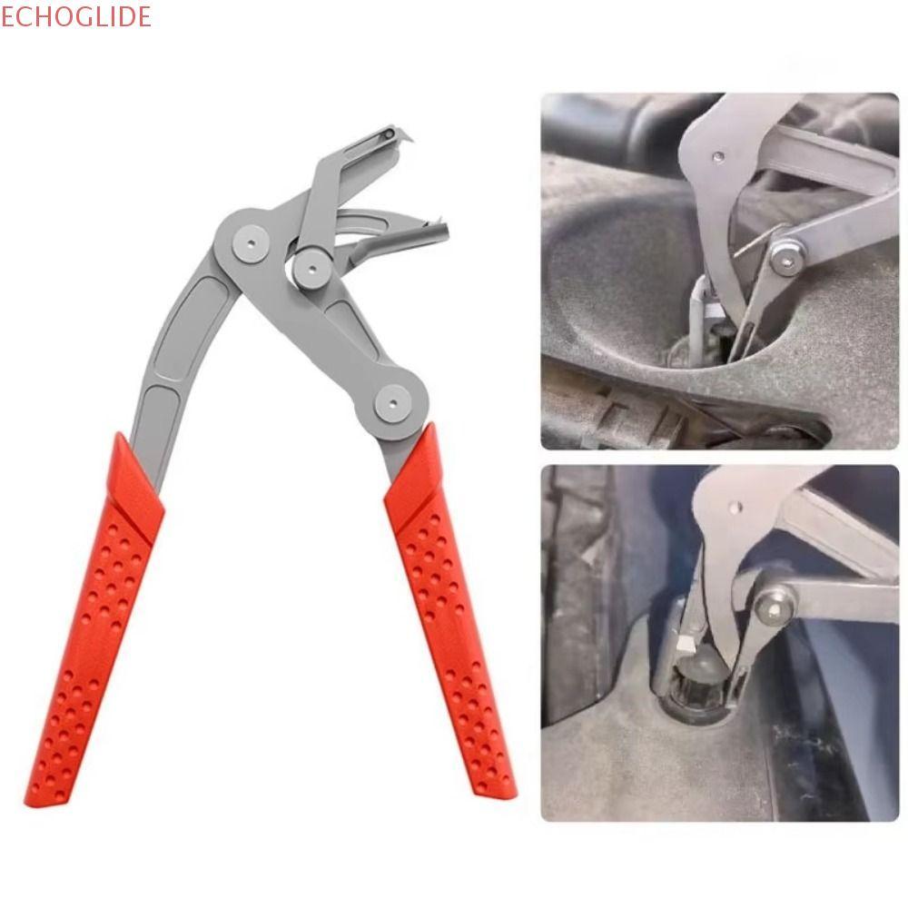 ECHOGLIDE คีมถอดชิ้นส่วนรถยนต์, Heavy-Duty ทนทานด้านล่างหัวเข็มขัดเครื่องมือกําจัด, Anti-Slip Grip ประหยัดความพยายาม Easy Removal แผงคลิปคีมกําจัด