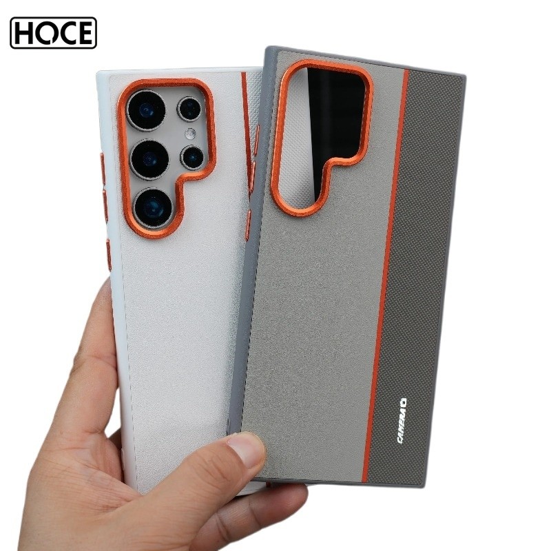 HOCE หรูหราหนัง PU ผิวเป็นมิตรกับผิวป้องกันปกหลังสําหรับ Samsung Galaxy S26 Ultra S25 S24 เชลล์