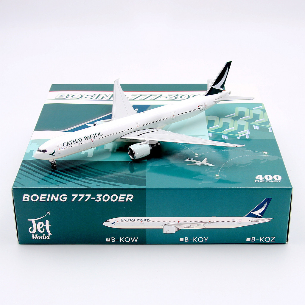 JET Cathay Pacific Airlines โบอิ้ง B777-300ER B-KQY B-KKZ เครื่องบินโดยสารรุ่น 1/400