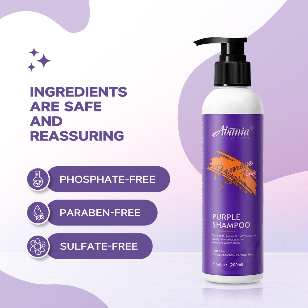 Abanaia Fix Color Shampoo Shampoo Lock Color Purple Shampoo Softening Hair Care ลบสีเหลือง Exclusive