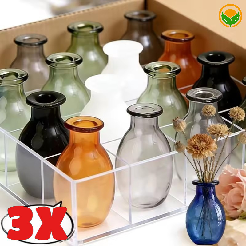 ประณีต อิน สไตล์แจกันดอกไม้- หลายสีแก้วบอโรซิลิเกตสูงแจกันขนาดเล็ก-มินิ ทําเอง บ้านเดสก์ท็อปสํานักงานตกแต่งตาราง