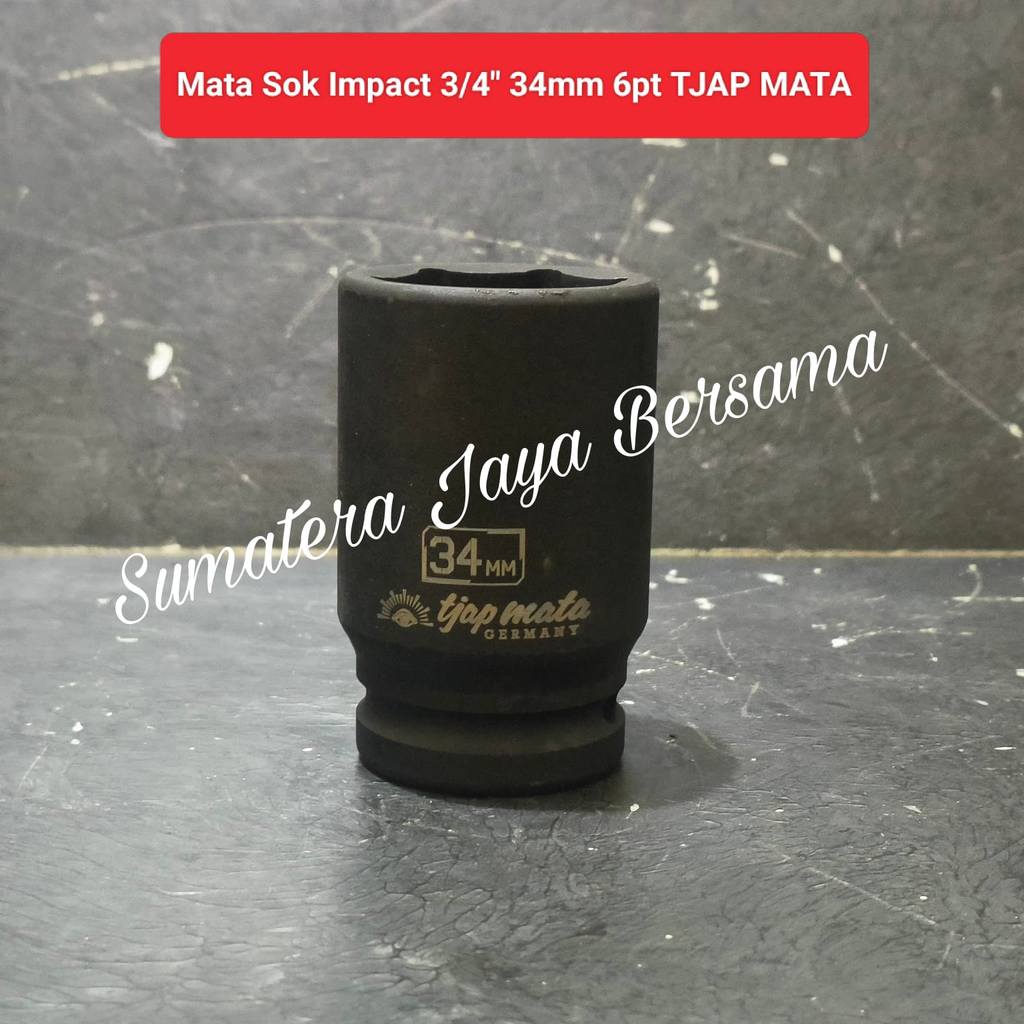 MATA 34mm DR 3/4" (6pt) ประแจกระบอกกระแทก 3/4 นิ้ว 34 MM Deep Impact Socket CR-V SJB