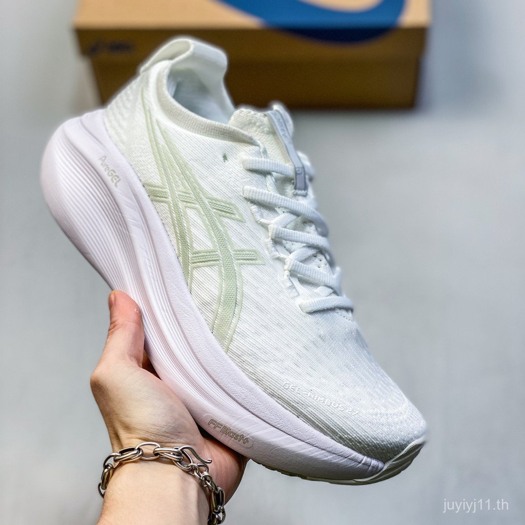 GEL-NIMBUS 27 รองเท้าวิ่งมาราธอนวิ่งยาวสบาย All-Match Unisex ยี่ห้อใหม่ C5W8 YDMD 1Y1G