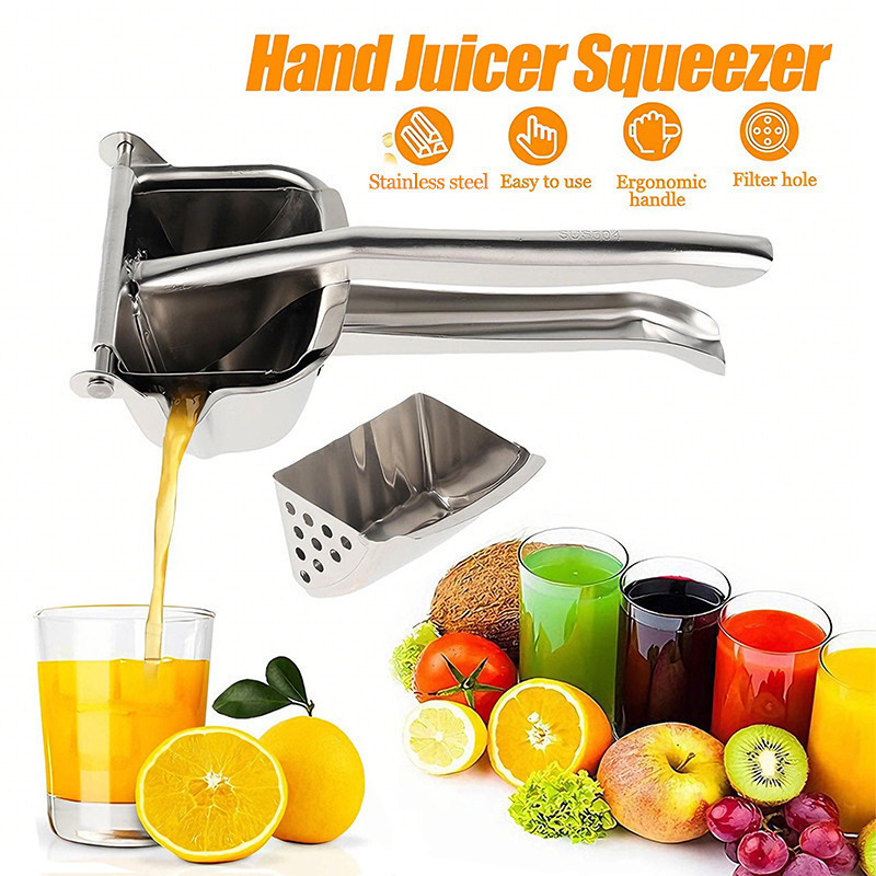 Y1CG จัดส่งภายใน 24H สแตนเลสคั้นน้ําผลไม้ด้วยตนเองมือกดผลไม้ Squeezer Citrus Extractor แบบพกพาครัวเค