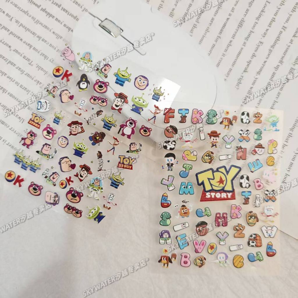 Buzz Lightyear Toy Story diy Letter Keyboard Sticker Keycap Sticker สติ๊กเกอร์แต่งเล็บ Ready Stock Watch Water Cup Sticker