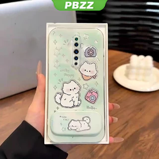 PBZZ FOR เคส สําหรับ OPPO reno 2F reno2 F reno 2 F reno 2 เคสโทรศัพท์ Softcase ซิลิโคนป้องกันกันกระแทกฝาครอบใสดีไซน์ใหม่ความงาม CARTOON CAT พร้อมผู้ถือ TKYYMZJ01
