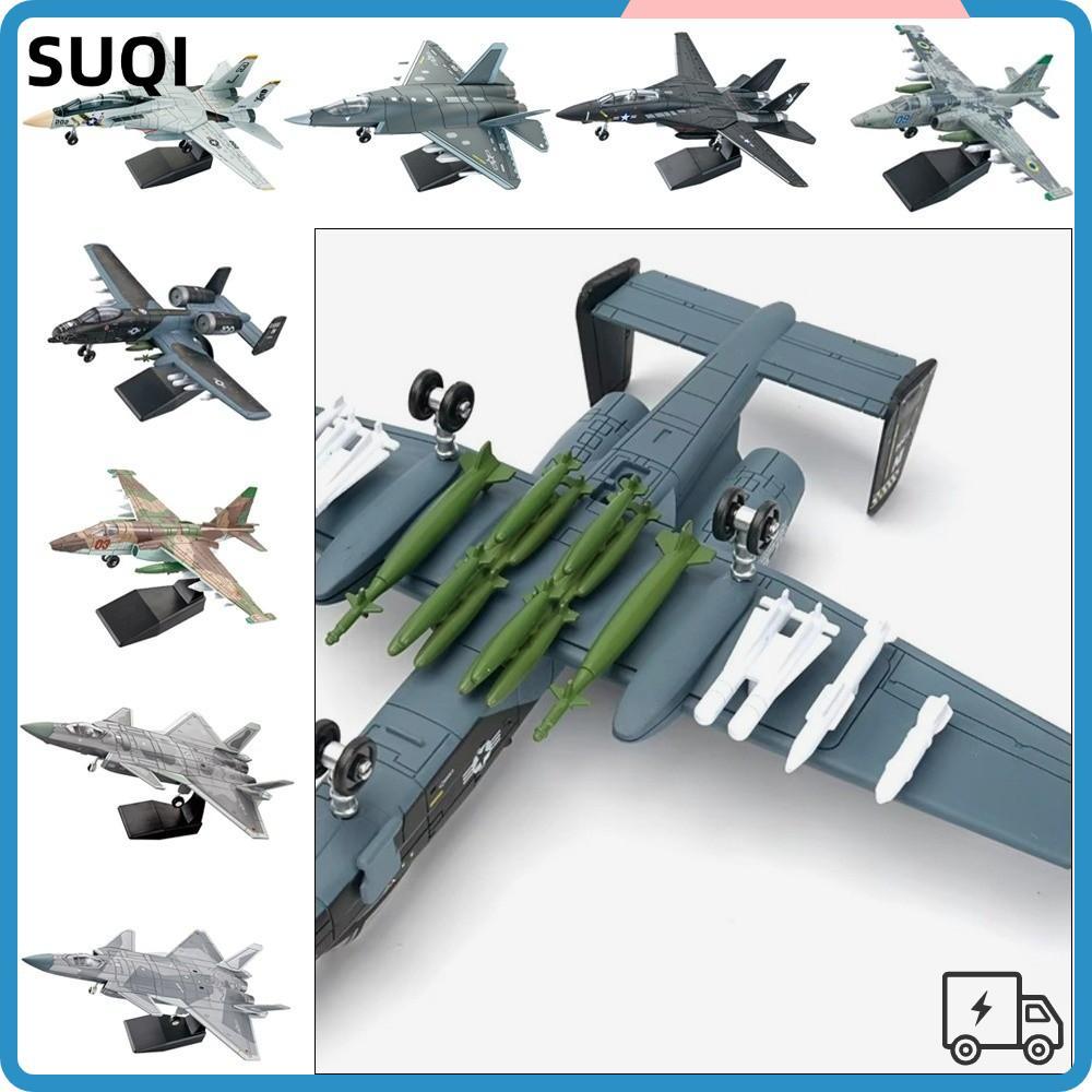SUQI โจมตีเครื่องบินอาคารบล็อกชุด, a-10 1:72 Scale โจมตีเครื่องบินรุ่นชุด, Creative J-20 F-14 DIY เครื่องบินรุ่นเด็กของขวัญ