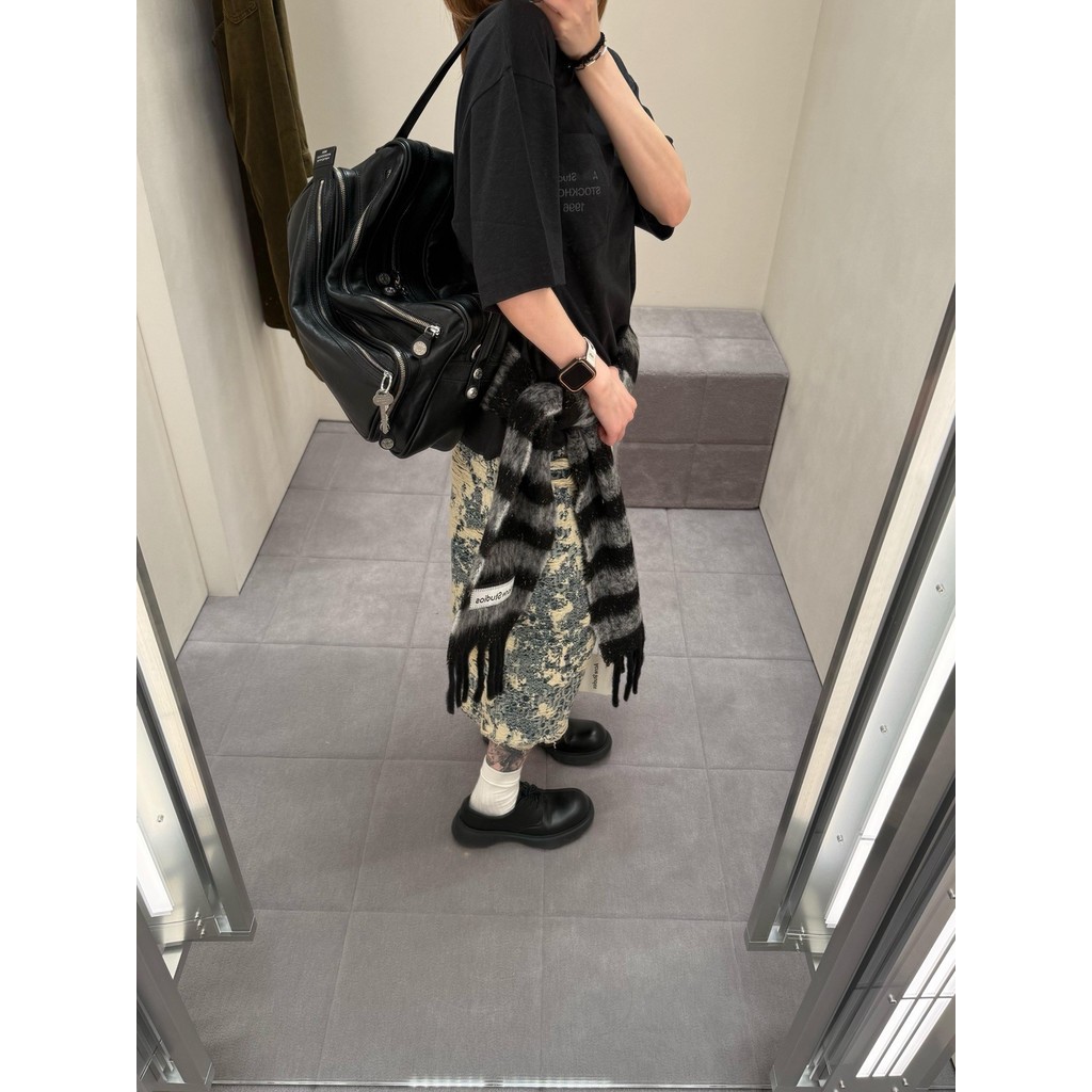 UIHB Acn***ios 26ss 1996 Logo pocket pattern short sleeve T Unisex loose-fit shirt