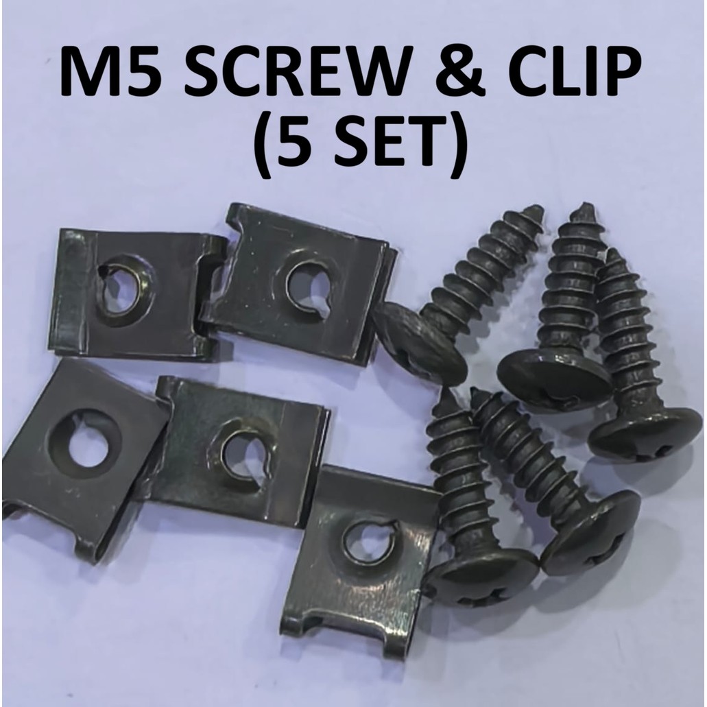 คลิป (M5) & ชุดฝาครอบสกรู (TS516)-5 SET- สําหรับ Y125Z/LC135/SRL110/EGO/NOUVO/V100