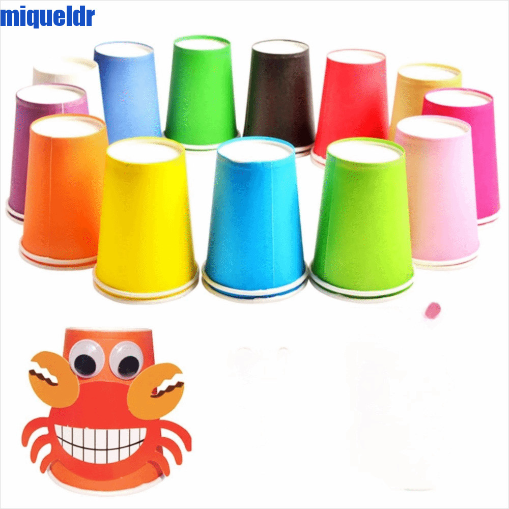 MIQUEL ถ้วยทิ้ง Decomposable Diy สําหรับงานเลี้ยงวันเกิดงานแต่งงานสีบริสุทธิ์บนโต๊ะอาหารสําหรับเด็ก