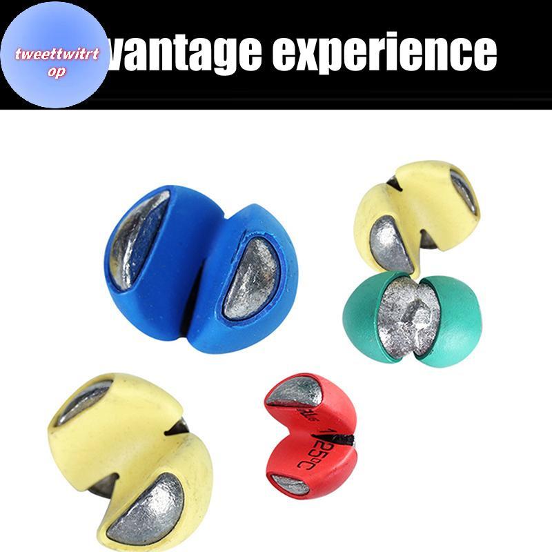 DOUSUN คลิปตกปลาตะกั่วห่อยางไม่มี Damaging Line สีสันตะกั่วเม็ด Lake River ปลาคาร์พตกปลา Rapid Sinki