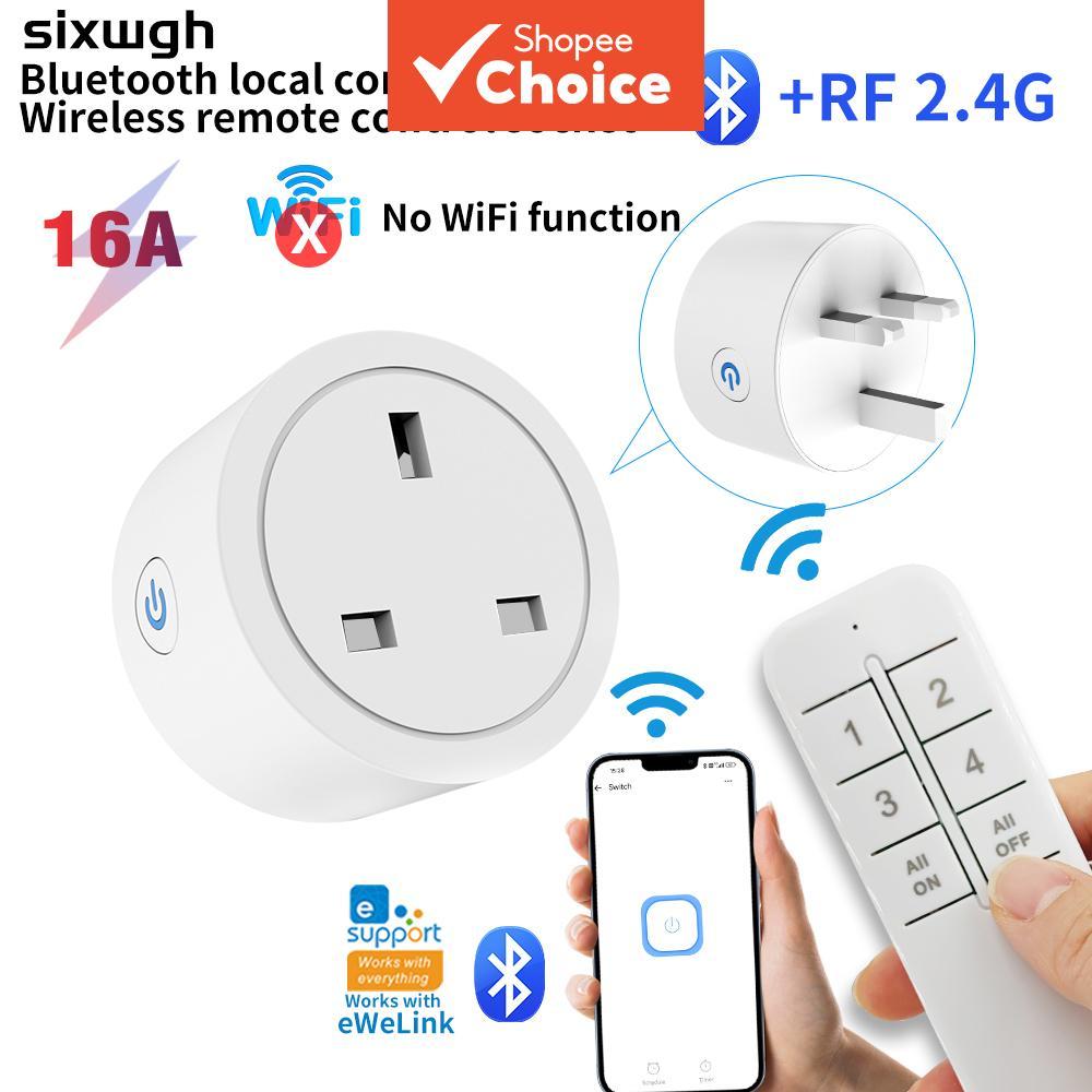 EWELINK บลูทูธ RF 2.4G สมาร์ทไร้สายซ็อกเก็ตรีโมทคอนโทรลสวิทช์ UK ปลั๊ก 1 ชุด – โปรปัง