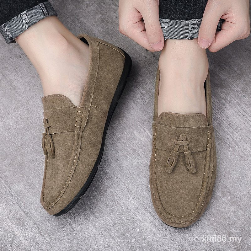 2026 Slip On Suede Leather Black Shoes Men Driving Shoes Low-Top Loafer E8JP SJEW GEES
