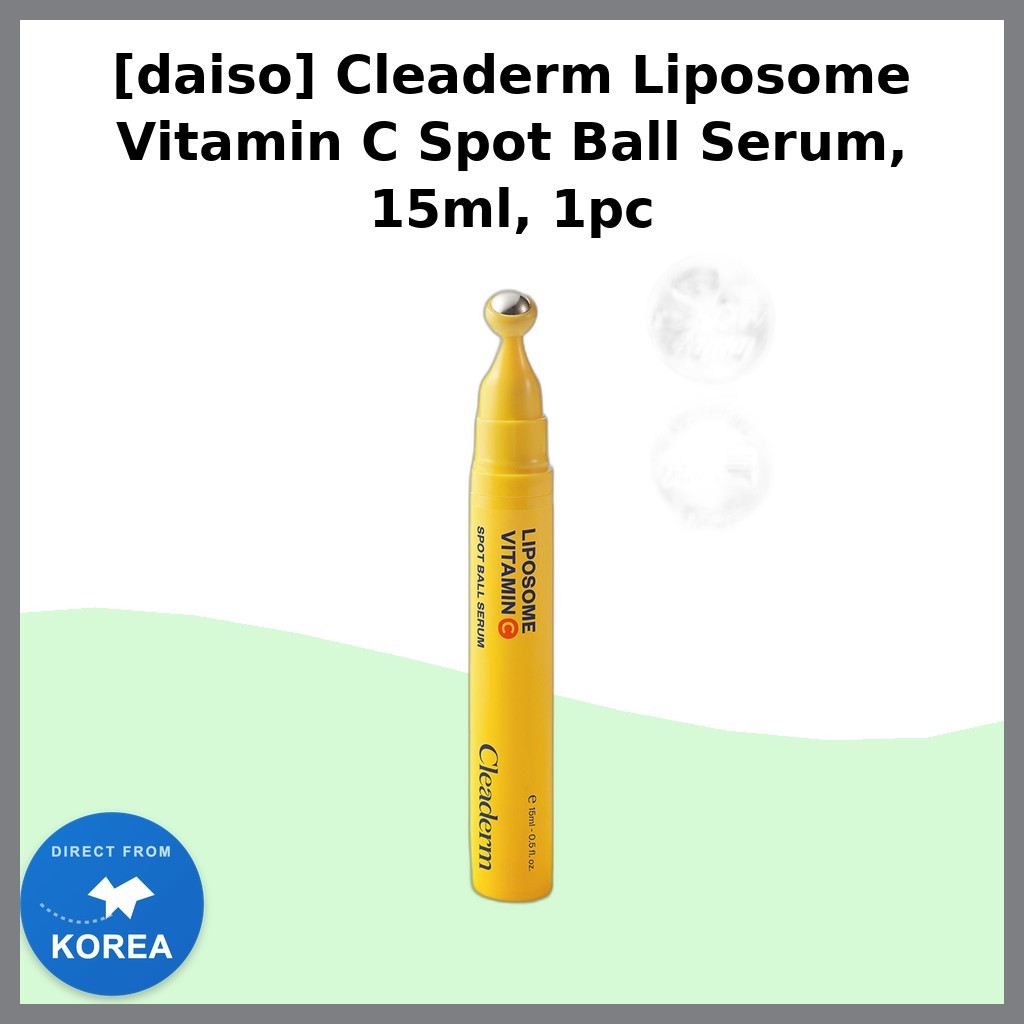 [daiso] Cleaderm Liposome Vitamin C Spot Ball Serum, 15ml, 1pc / Korean Spot Serum / Vitamin C Boost