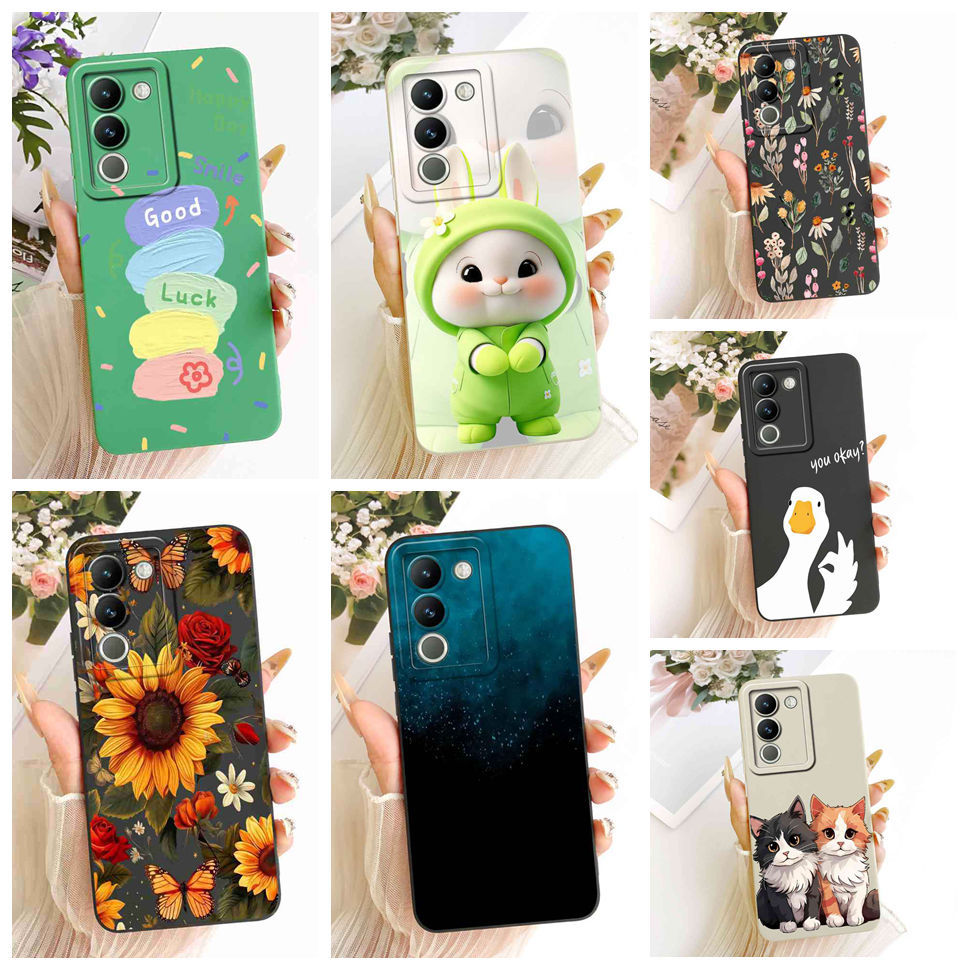 สําหรับ vivo Y200 5G กรณียอดนิยมออกแบบน่ารักซิลิโคนปกหลังสําหรับ Vivo y200 Y 200 5G โทรศัพท์กรณีกันช