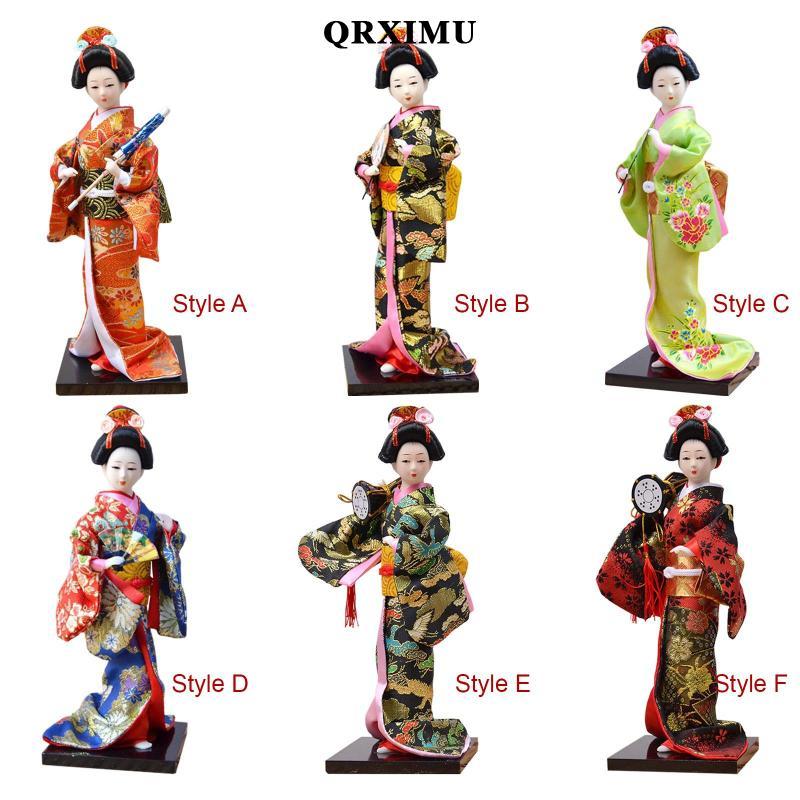 Sharprepublic ชาติพันธุ์ญี่ปุ่น Geisha ตุ๊กตาหัตถกรรมเอเชีย Geisha ตุ๊กตาสําหรับโฮมออฟฟิศ