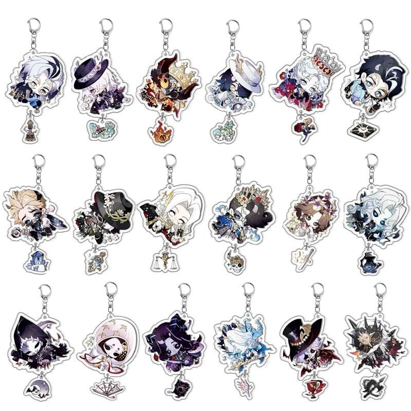 เกม Identity V อะนิเมะ KeyChain Joseph Desaulniers Grace Margaretha Zelle ผู้ชายพวงกุญแจสําหรับผู้หญ