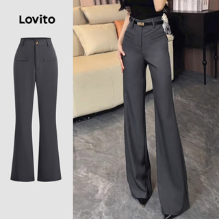 Lovito กางเกงทรงสวยเก๋สำหรับทุกฤดูกาล โครงสร้างแบบเรียบหรู เ…