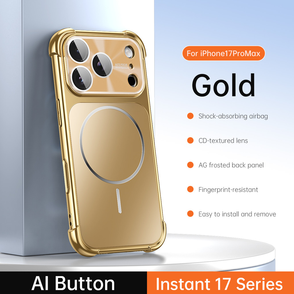 ใหม่สี่มุมสําหรับป้องกันการตก Big View กล้อง Bump Case พร้อมเลนส์ Protector Matte Anti ลายนิ้วมือถุงลมนิรภัยกันกระแทกแม่เหล็กฝาครอบโทรศัพท์สําหรับ iPhone 13 14 15 16 17 Pro Max