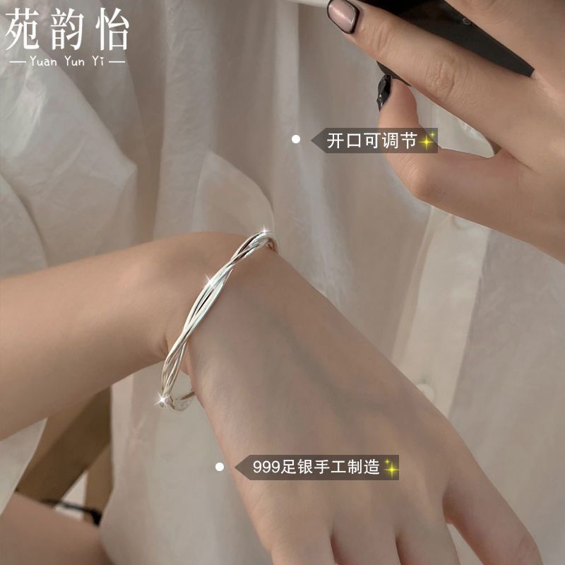 999 เงินเงินสเตอร์ลิงสร้อยข้อมือสีม่วงที่ละลายน้ําได้ขนาดเล็กเจาะเจาะเครื่องประดับ de Toilette แฟชั่