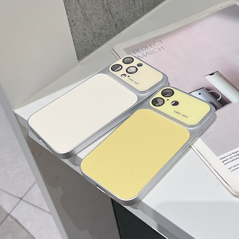 เปลือก บางเฉียบสีคู่หน้าต่างขนาดใหญ่หนังลิ้นจี่ลายสีชมพูเคสโทรศัพท์เหมาะสําหรับ ไอโฟน 11 12 13 14 15 16 17 มือโปร สูงสุด รวมทุกอย่างพร้อมฟิล์มเลนส์ฝาครอบป้ ราคา ถูกที่สุด ดีลบีเคเค แกลเลอรีภาพที่ 6