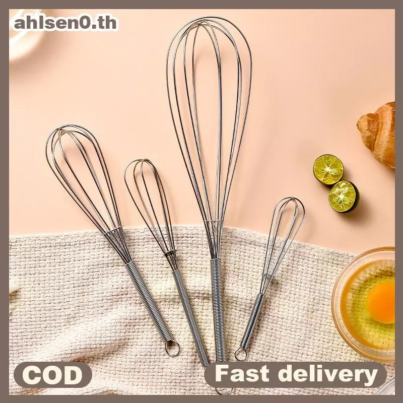 Ahlsen0 ตะกร้อมือสแตนเลสขนาดเล็ก สำหรับตีไข่และครีม thumbnail 5