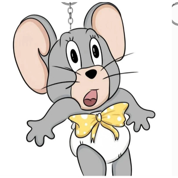พวงกุญแจ Naughty Tuffy Mouse "ผ้าอ้อม"
