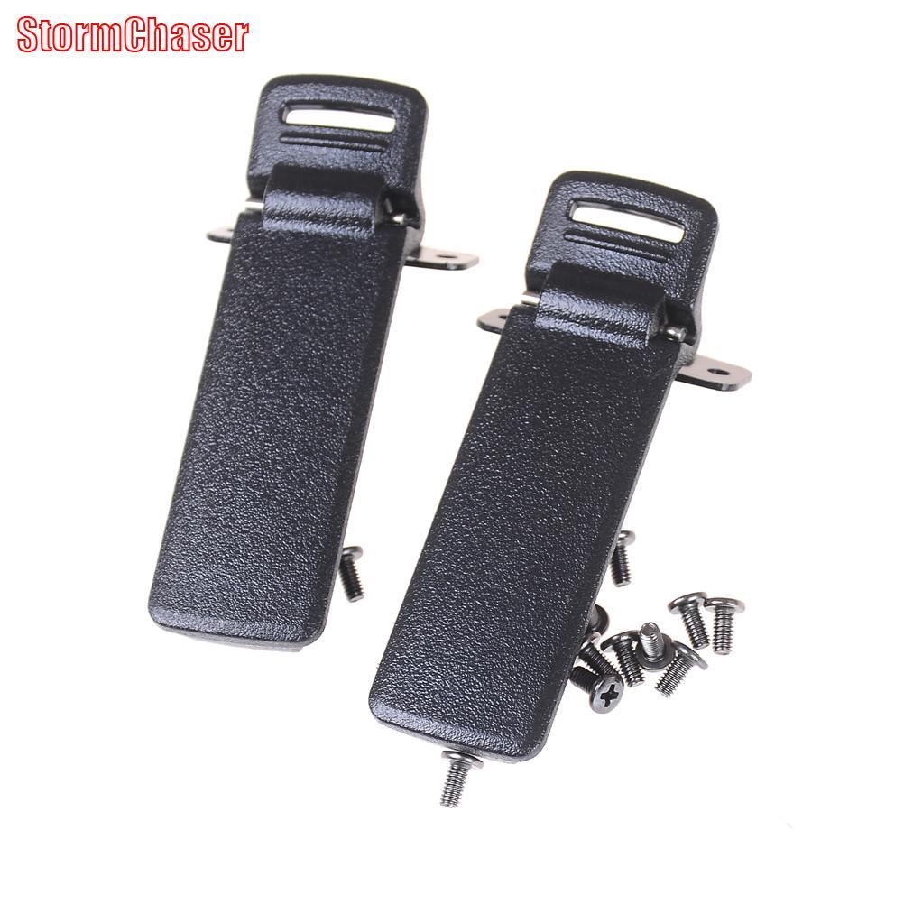 [Storm-t] 2 ชิ้น Walkie Talkie อะไหล่ Ba เข็มขัดคลิปสําหรับ Baofeng UV-5R วิทยุ 2 ทิศทาง UV5R
