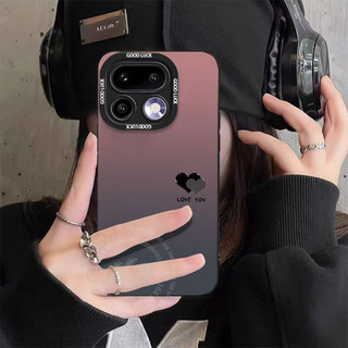 เคส Realme 16 Pro เคส Realme 16 Pro Plus เคสหัวใจไล่เฉดกันกระแทกพร้อมที่ป้องกันกล้อง สายคล้องโทรศัพท์หนัง ซิลิโคนด้านนุ่มกันรอยนิ้วมือ