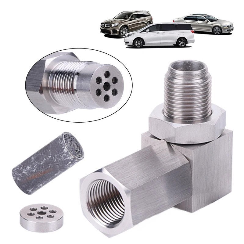 O2 Bung Extension Catalytic Converter 90 องศา P0420 P0430 ไอเสีย Catalyst เซ็นเซอร์ออกซิเจนด้านหลัง 