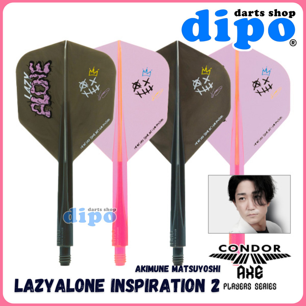 CONDOR AXE LAZYALONE 2 ( โมเดล Akimune Matatsuyoshi ) - CONDOR AXE Hard Material Darts Flight