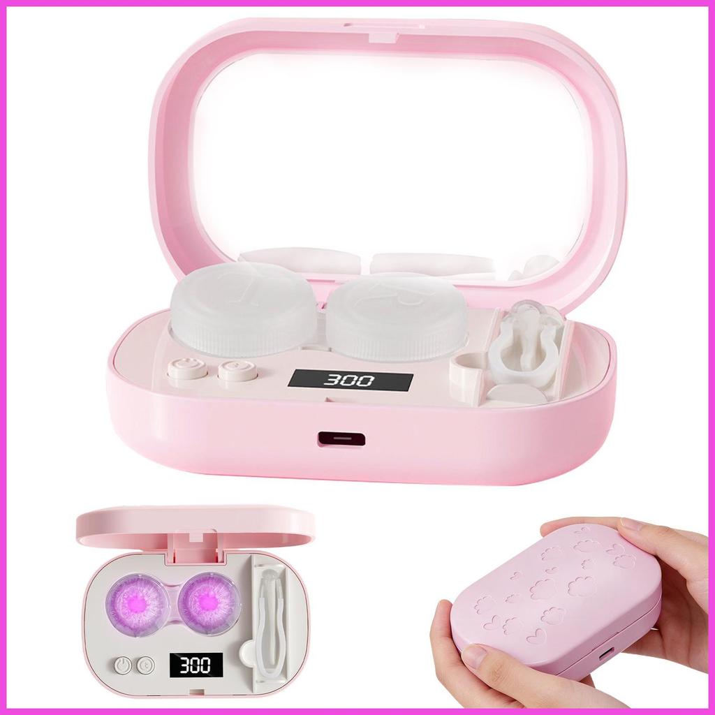 คอนแทคเลนส์เครื่องทําความสะอาดเลนส์ตาจอแสดงผล LCD Care เครื่องซักผ้าแบบพกพาเครื่องทําความสะอาดแบบสัม