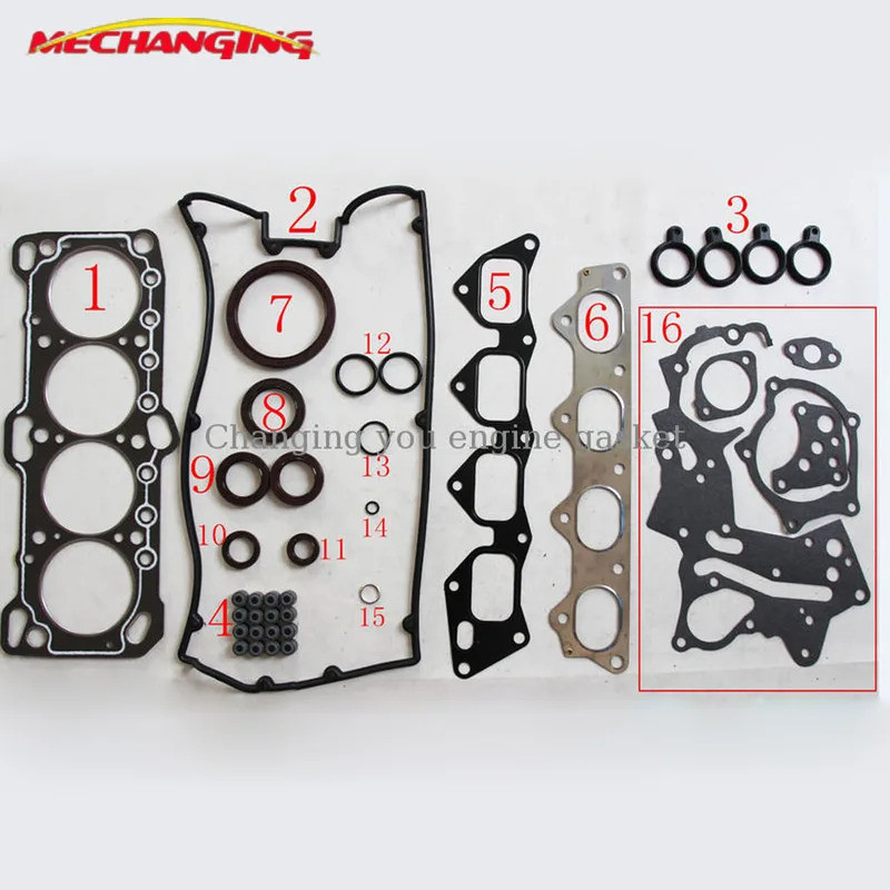 Fit CHRYSLER GALANT TURBO 16V (แคนาดา) ชุดปะเก็นหัวเครื่องยนต์ 4G63 4G63T รถอะไหล่ยานยนต์ Overhaul P