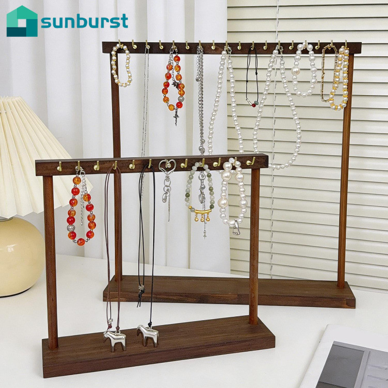 [HGB]ขาตั้งเก็บของป้องกันการพันกันสําหรับโต๊ะเครื่องแป้ง/ห้องนอน/ขายปลีกประกอบง่าย-ชั้นวางโชว์สร้อยค