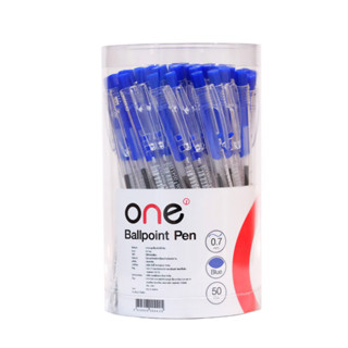 ONE ปากกาลูกลื่น 0.7 มม. รุ่น KP-B50 สีน้ำเงิน (แพ็ค 50 ด้าม…