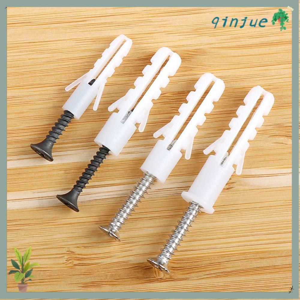 QINJUE 10 ชุด/แพ็คสกรูขยายสําหรับไนลอนพลาสติกยิปซั่มบอร์ดสแตนเลสทนทานแขน Drywall Anchor