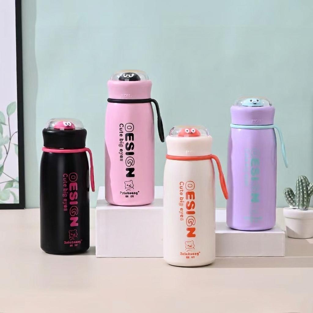 แก้วสแตนเลส กระบอกน้ำเก็บอุณหภูมิ แก้วเก็บความเย็น gls01  แก้วเก็บความร้อน 520ml ขอบยางซิลิโคน สีสัน