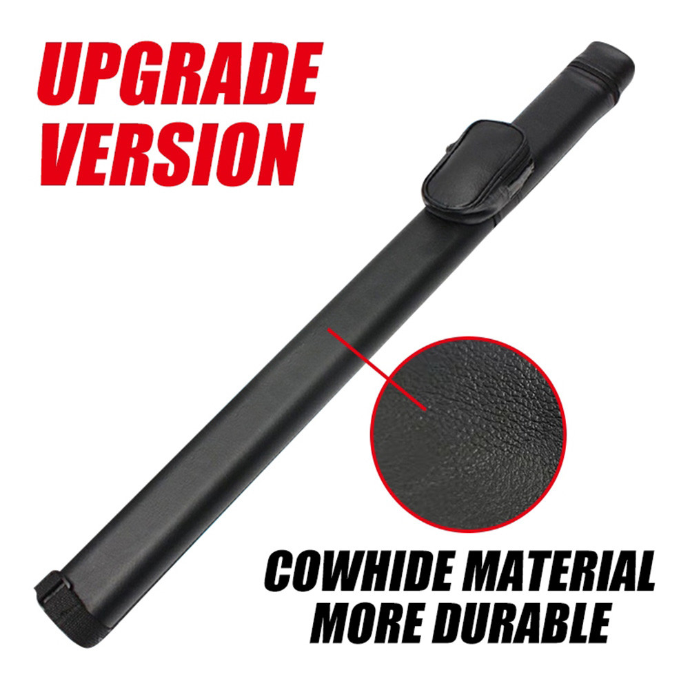 Cue Case Carry Bag Leather Pool Cue Case Pouch Holder for 1/2 Snooker Billiard