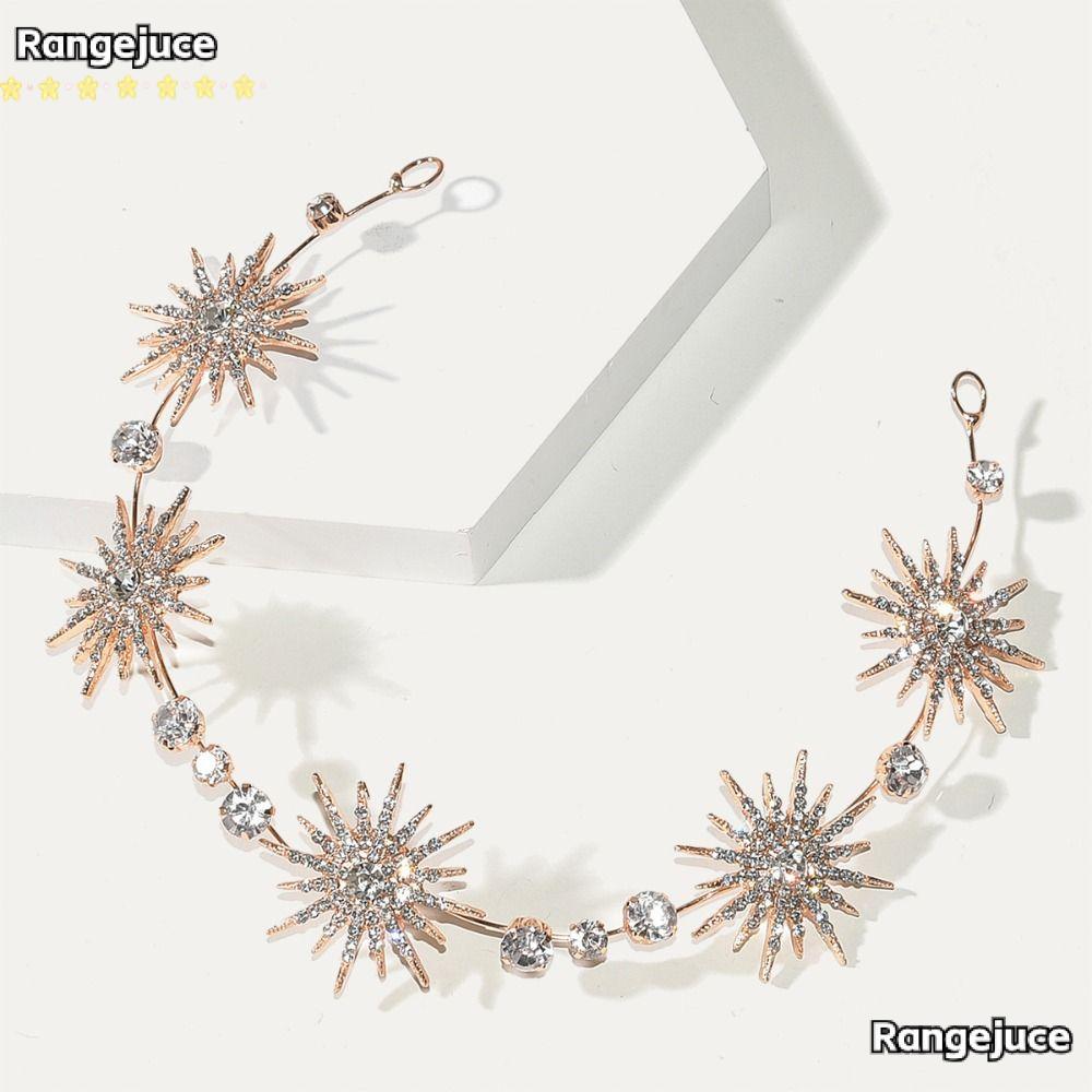 RANGEJUCE Star Headpieces Crown งานแต่งงานหรูหรา Queen Crown เครื่องประดับผมที่คาดผมคริสตัล