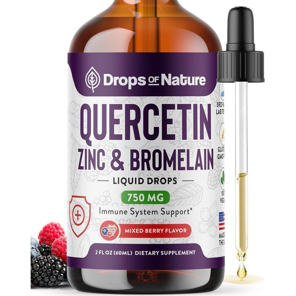 Quercetin with Bromelin & Zinc (5mg) Liquid Drops – Immune port for Adults – Bioflavonoids nern talk