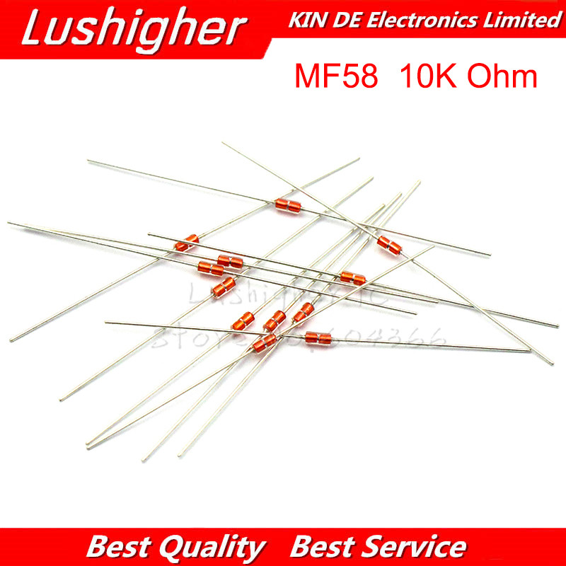 20 ชิ้น 10K MF58 ตัวต้านทานความร้อน NTC MF58 3950 B 10K Ohm 5%