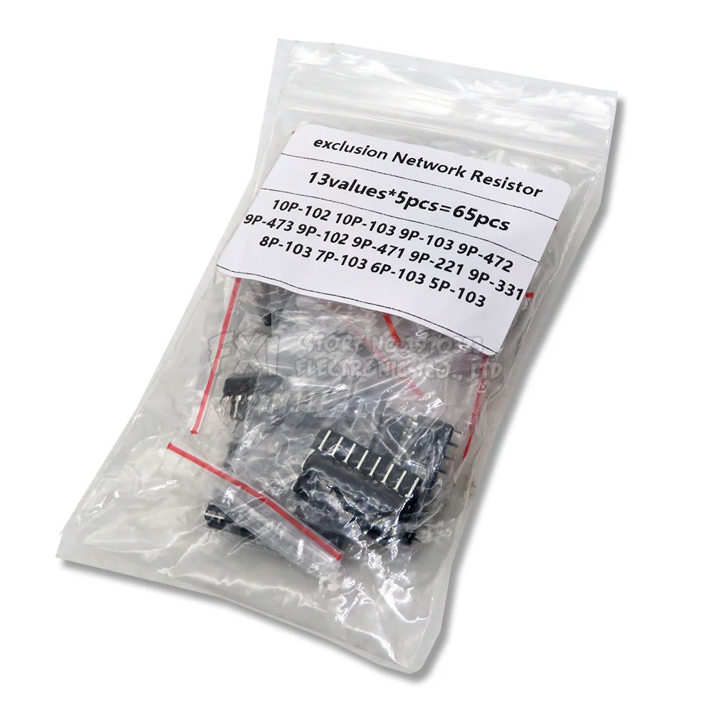 65 ชิ้น = 13 ค่า*5 ชิ้นตัวต้านทานเครือข่าย Array ชุด Assortment ชุด 9A103 9A102 9A472 9A221 9A331 9A