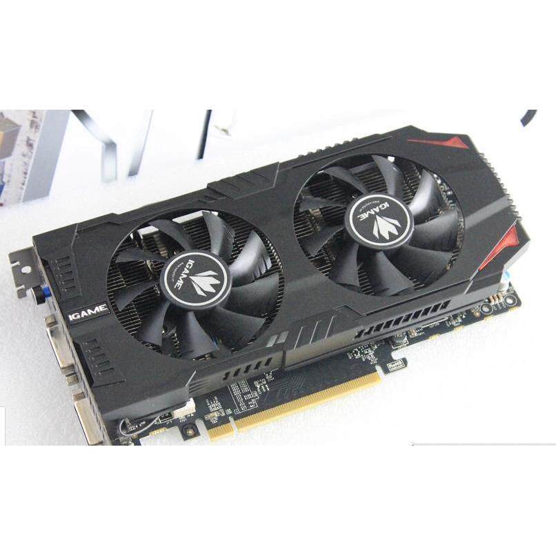 สีสัน Rainbow iGame660 750Ti เปลวไฟ God of War U-Twin-2GD5 GTX750TI 2G พัดลมการ์ดกราฟิก