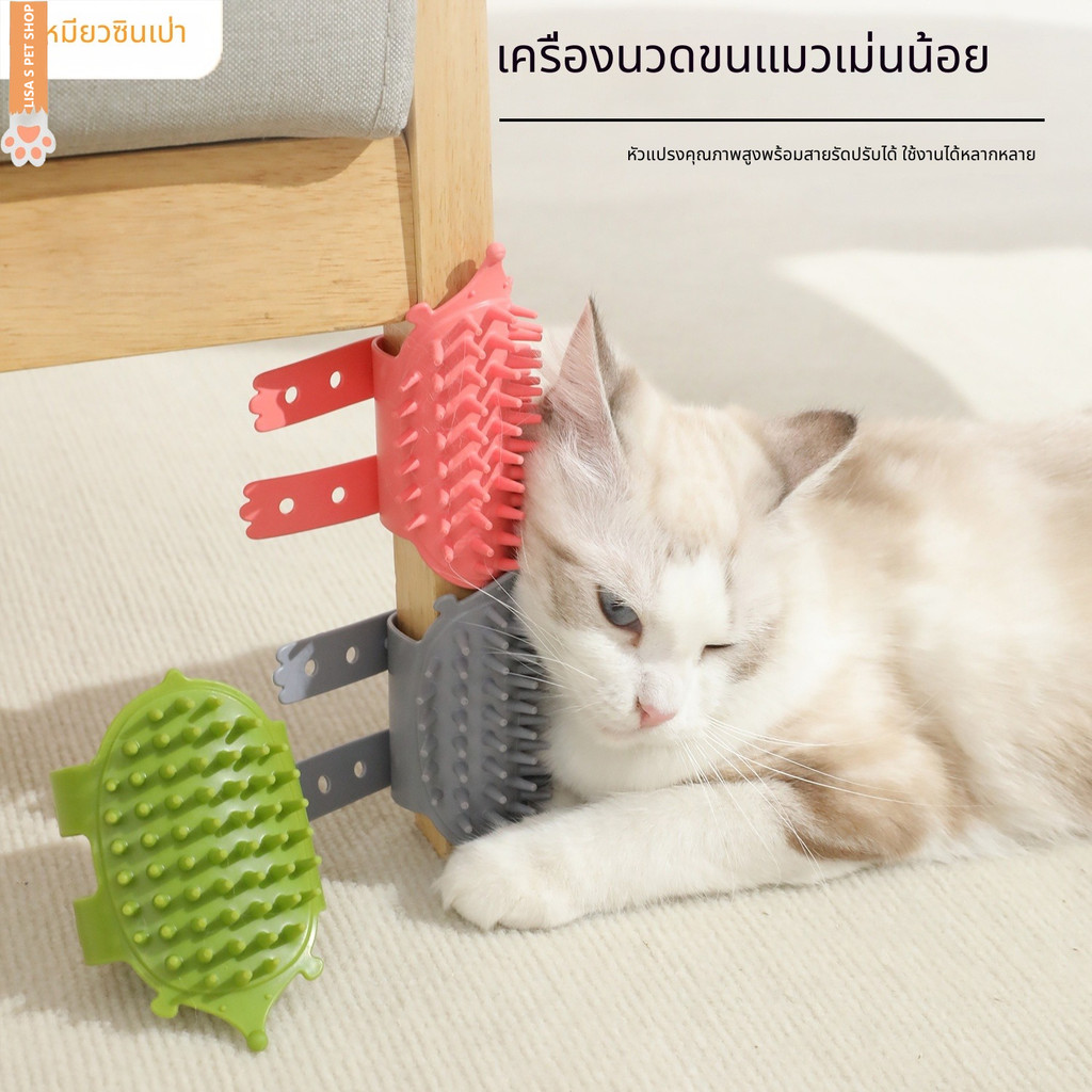 💯🐱 ที่นวดแมว แปรงนวดแมว  เครื่องนวดแมว  ของเล่นแมว หวีแมว  หวีนวดติดผนัง Petbrush  ที่แปรงขนแมว ✨ วัสดุซิลิโคน นุ่มสบาย