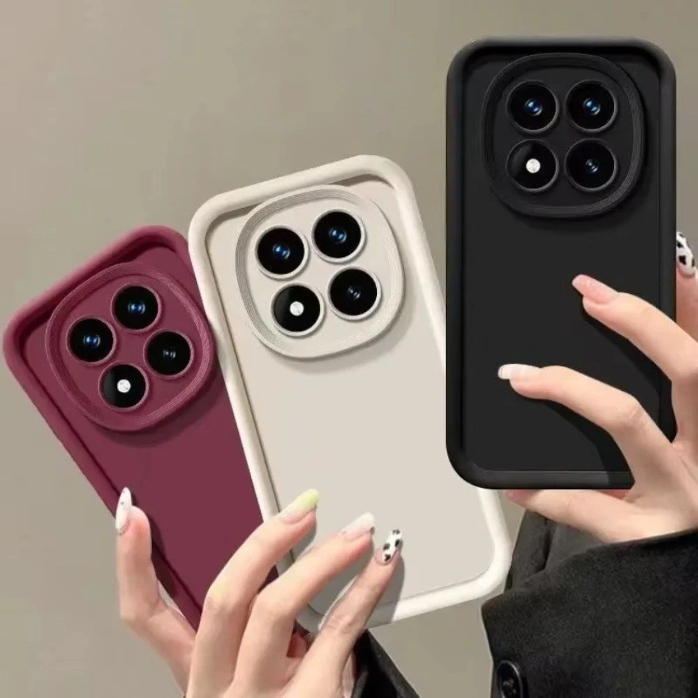 สําหรับ Redmi หมายเหตุ 15 Pro + 5G Redmi A7 Pro Redmi 15 15C 15A Turbo 5 Max เคสโทรศัพท์กันกระแทกสีทึบปลอกซิลิโคน Soft TPU ฝาหลัง