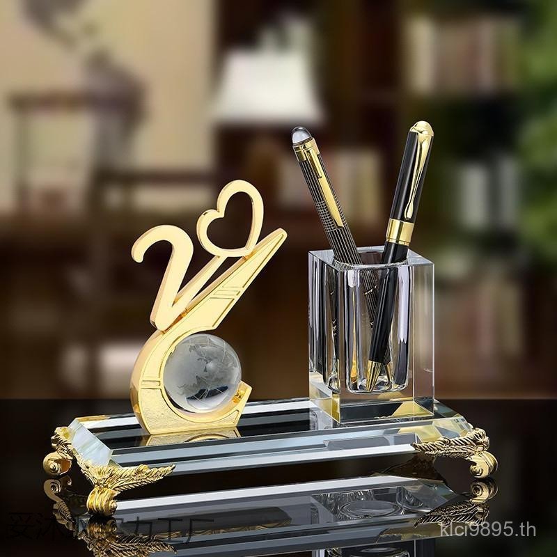 บริษัทผู้ถือปากกาสก์ท็อปที่เรียบง่ายเครื่องประดับโต๊ะสํานักงานการจัดเก็บโปร่งใสสร้างสรรค์สํานักงานคร