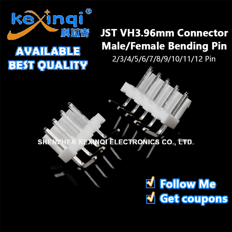 (5-20 ชิ้น) JST VH3.96 มม.Pitch Connector Bending Pin ชาย/หญิง 2/3/4/5/6/7/8/9/10/11/12 Pin ซ็อกเก็ต