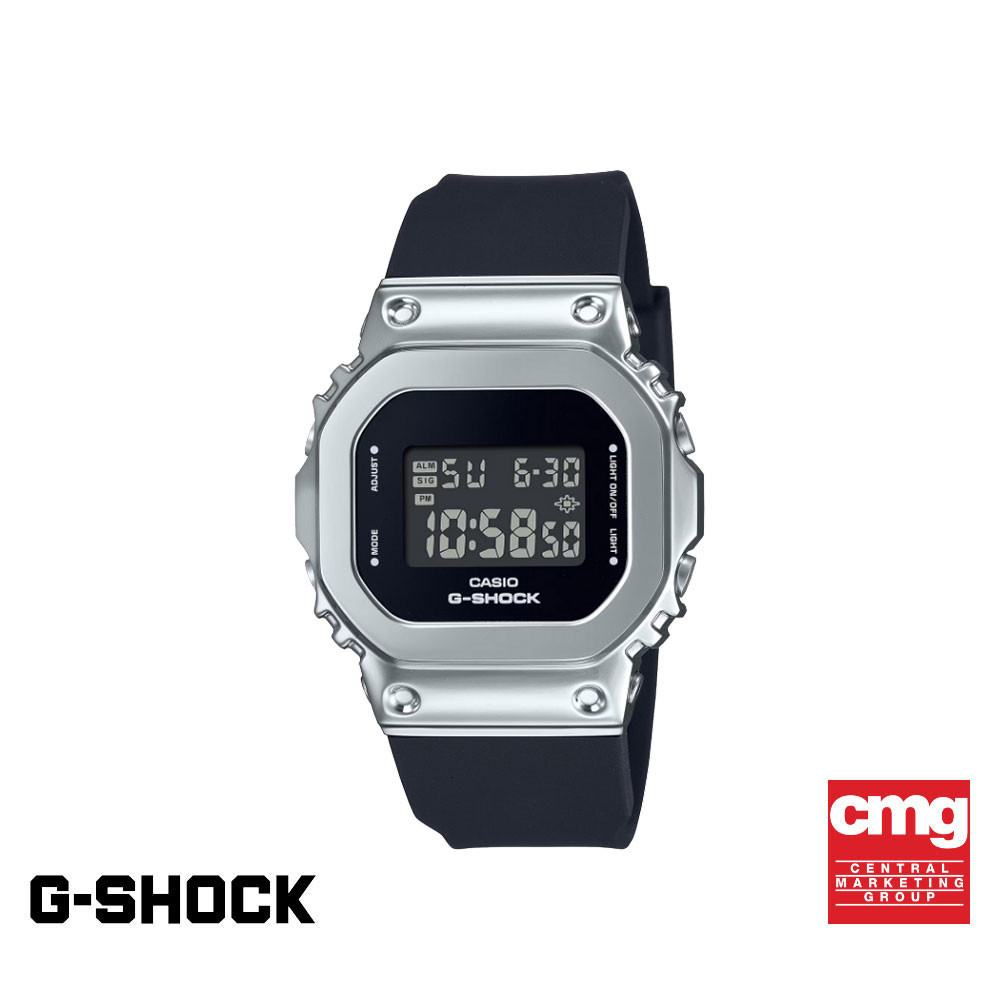 CASIO นาฬิกาข้อมือผู้หญิง G-SHOCK รุ่น GM-S5600U-1DR สายเรซิ่น สีดำ