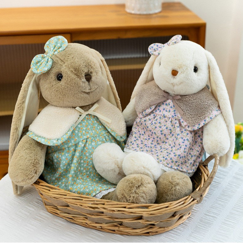 Benny ตุ๊กตากระต่ายกระต่ายหูใหญ่ Ragdoll Lop-Eared กระต่ายตุ๊กตาของเล่นของขวัญวันเกิดสาว Hug Sleeping Doll