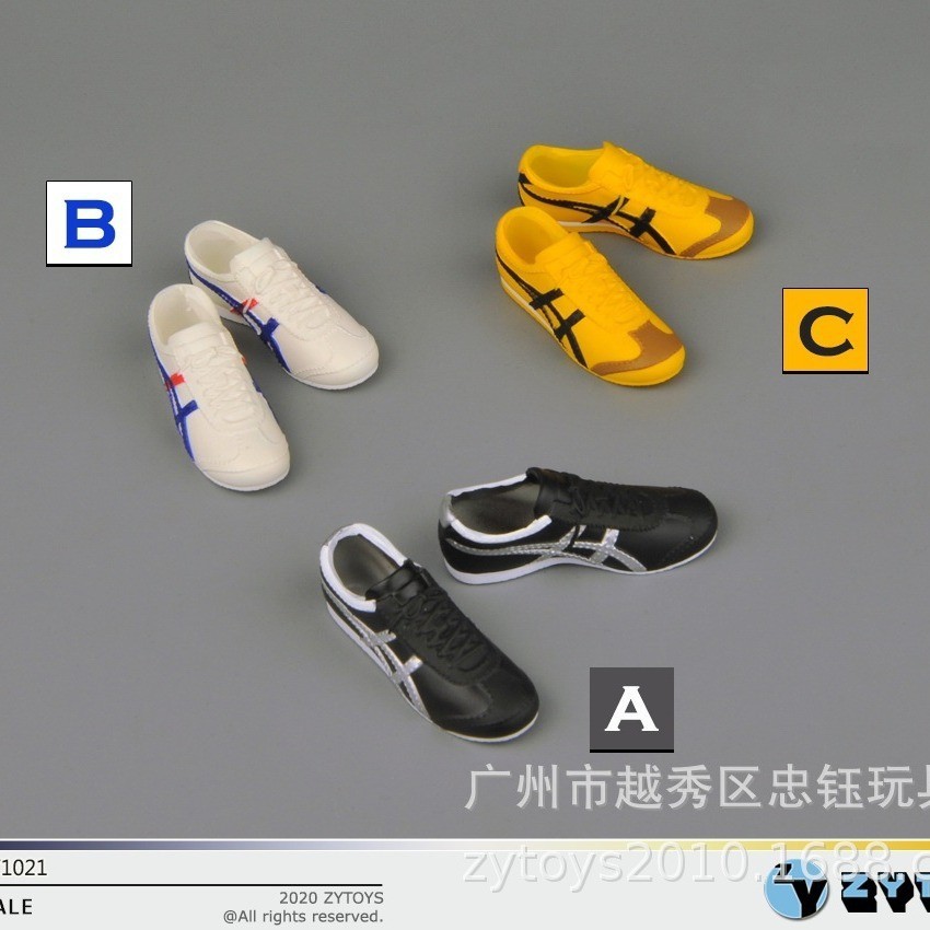 ZYTOYS1/6Men's Sports Shoes Doll Soldier Shoes Bruce Lee Kung Fu Shoes Soldier Model ZY1021